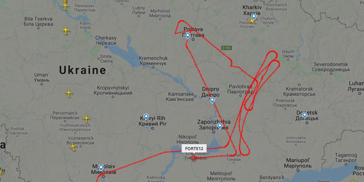 У небі над Дніпропетровщиною кружляє військовий літак США