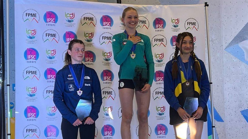 Спортменка з Дніпра Рафаель Казбекова здобула «бронзу» на молодіжному етапі Кубку Європи зі скелелазіння