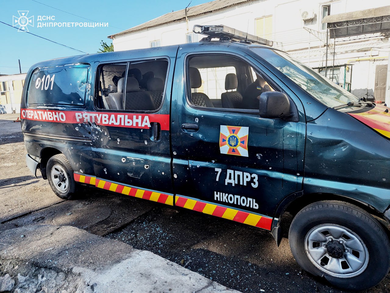 Уранці окупанти завдали удару БпЛА по території підрозділу ДСНС у Нікополі