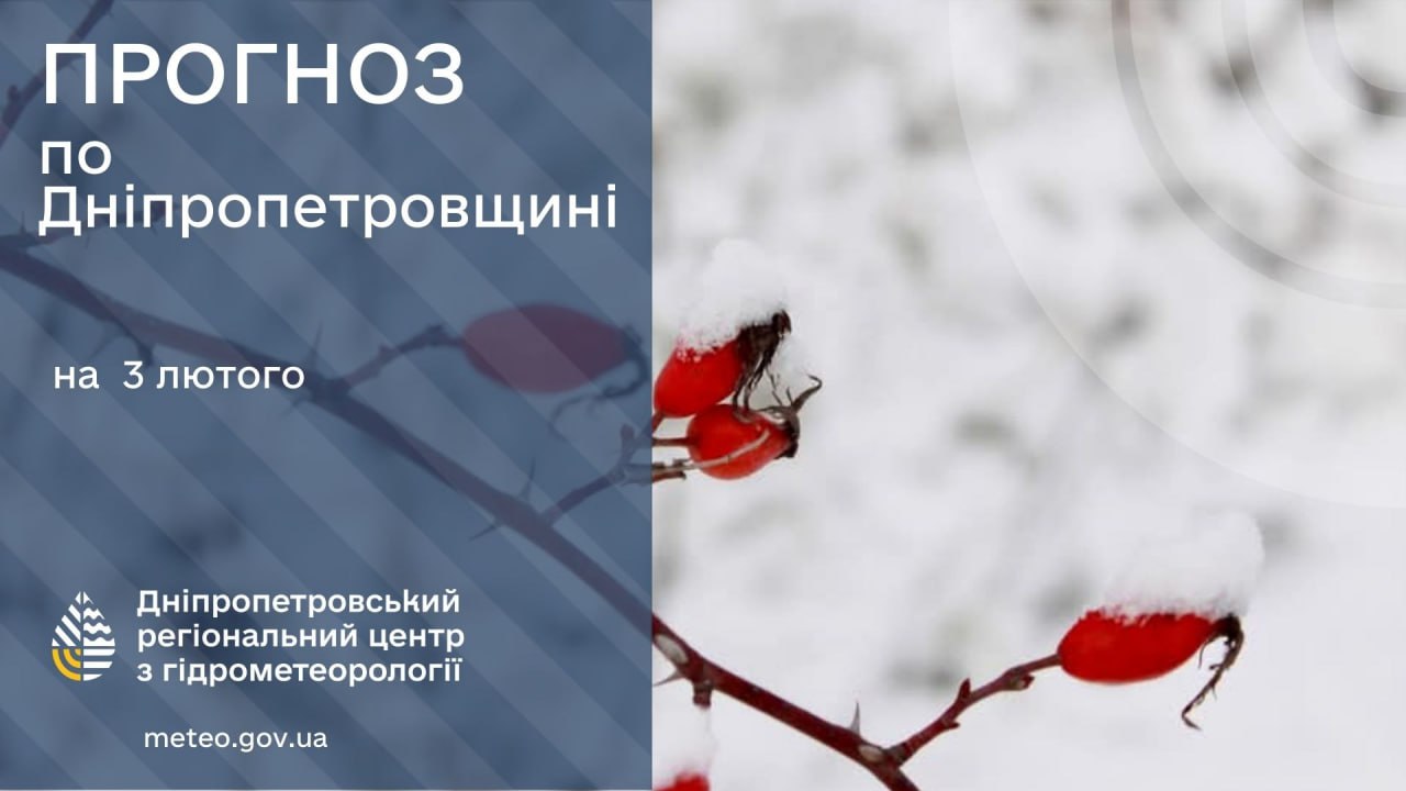 Погода на 3 лютого 2025 року: що чекає область та Дніпро