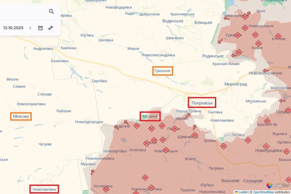 Котлине: рф хоче прорватися до траси Павлоград-Покровськ і охопити Покровськ 13.10.2025