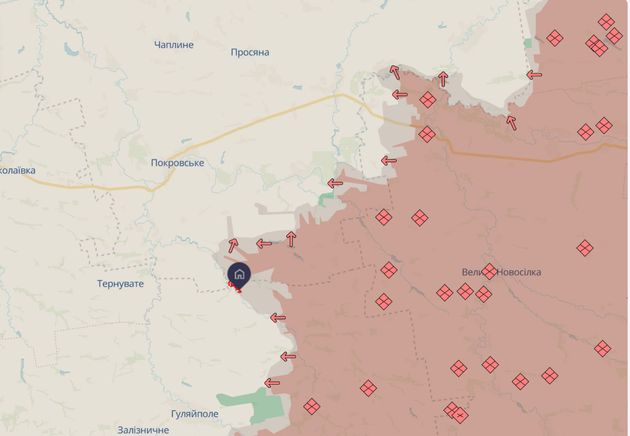 росіяни захопили Красногірське, що на кордоні Дніпропетровської та Запорізької областей