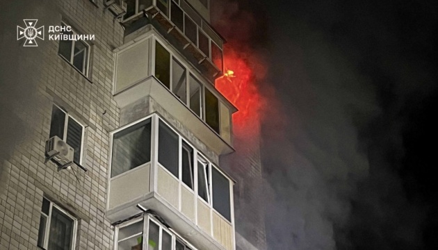 Наслідки атаки дронами у Вишгороді