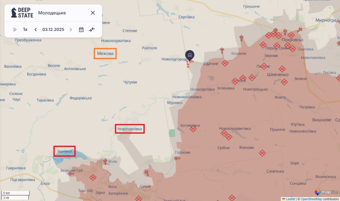 Обстановка по фронту на вечір 4.12.2025