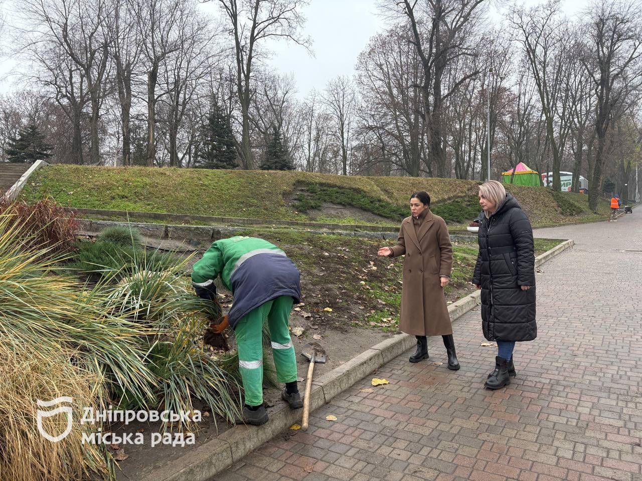 У парках, скверах Дніпра тривають планові сезонні роботи з упорядкування та догляду за зеленими насадженнями. -01.12.2025