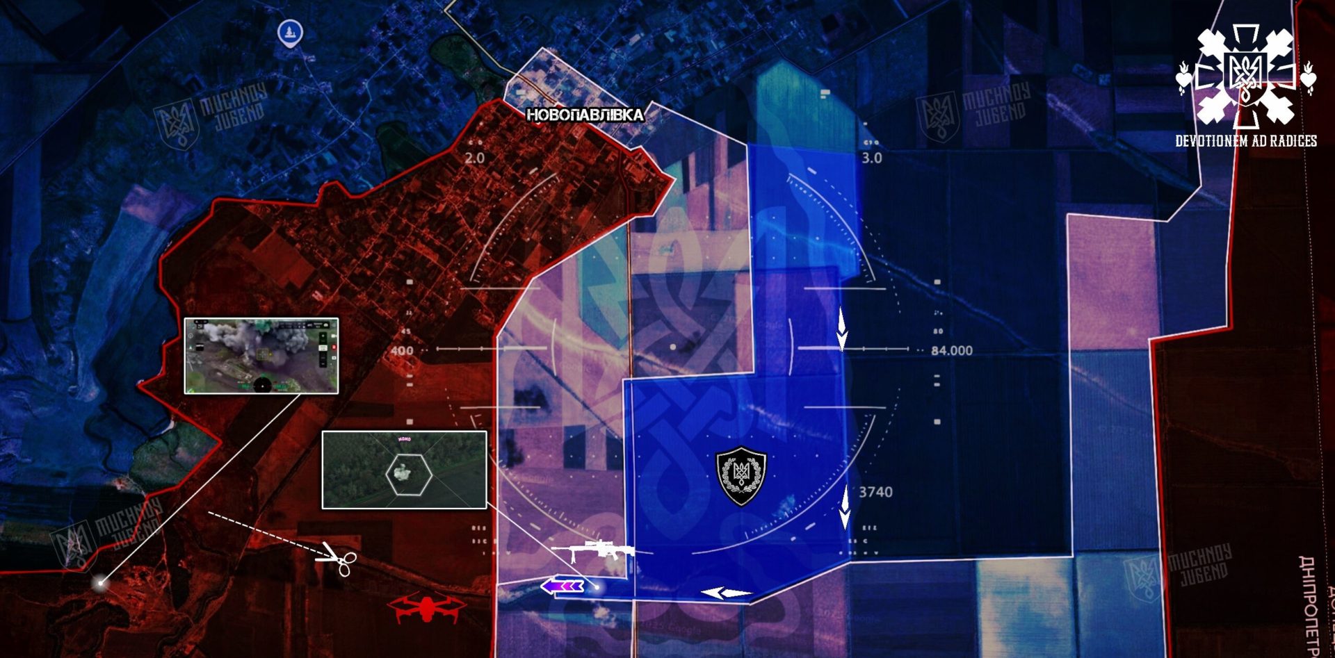 Фіксуються наші просування на південь від Новопавлівки