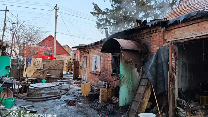 Пожежа приватного будинку у Кривому Розі