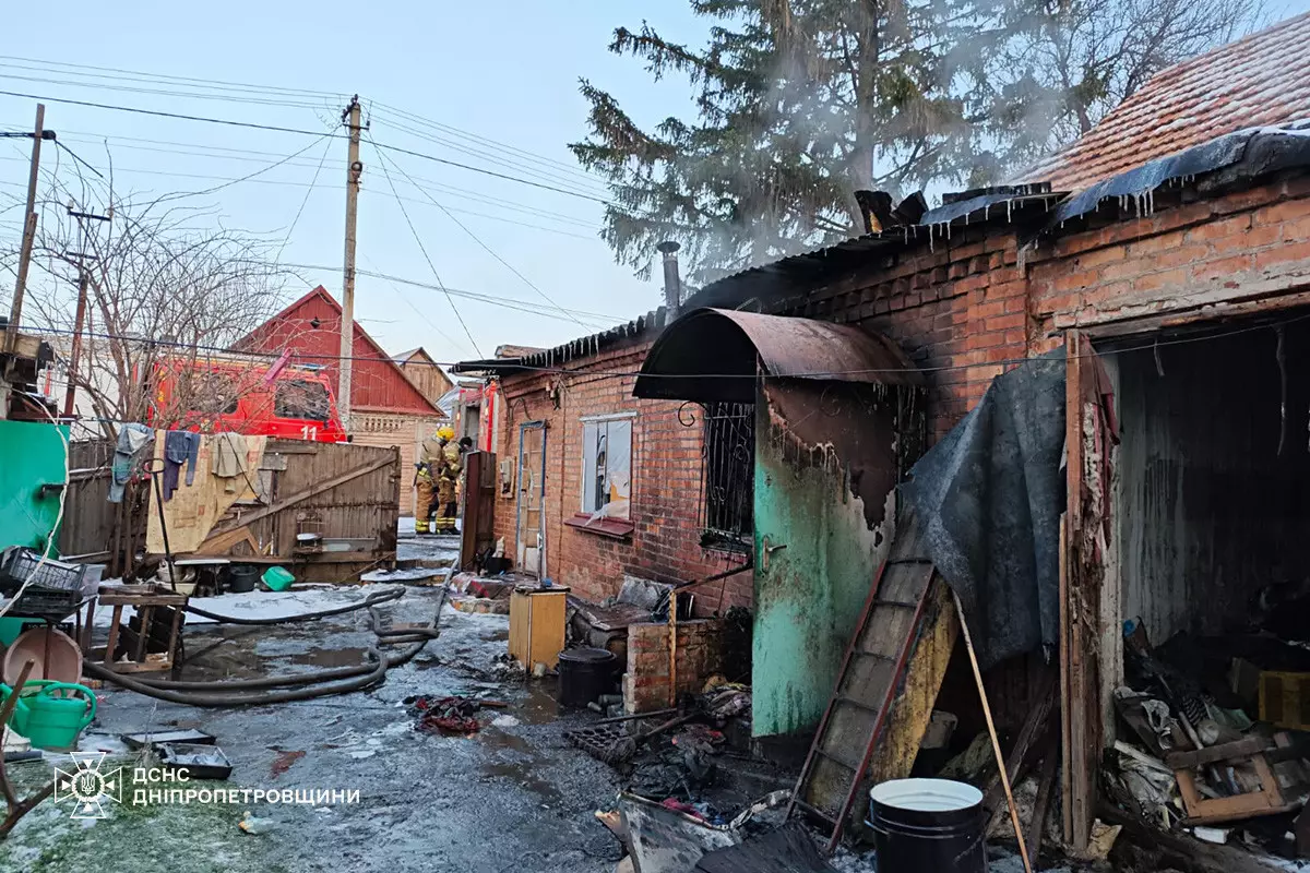 Пожежа приватного будинку у Кривому Розі