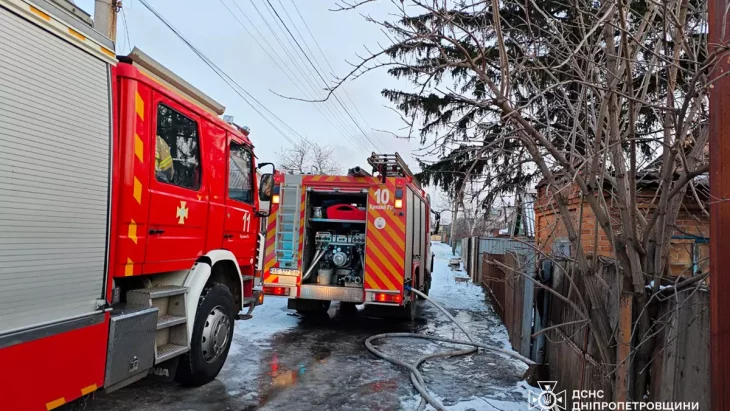 Пожежа приватного будинку у Кривому Розі