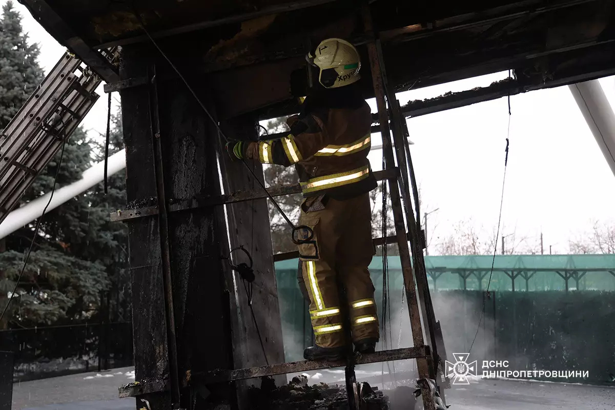 У центрі Дніпра зранку сталася пожежа в бізнес-центрі «Куб» - 05.02.2026