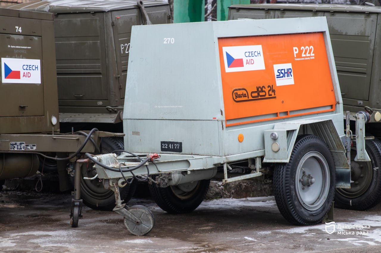 Дніпро отримав 55 генераторів від Чехії - 26.02.2026