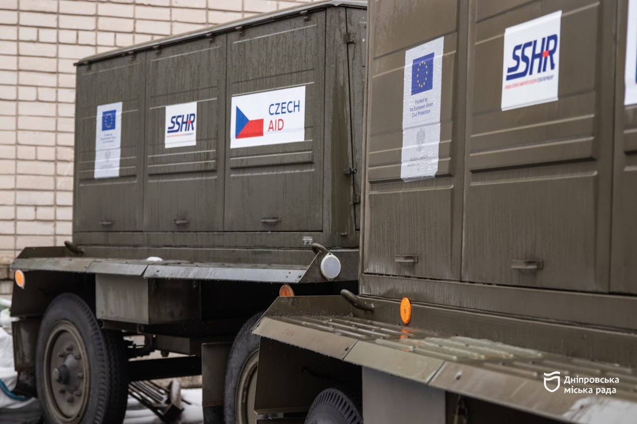 Дніпро отримав 55 генераторів від Чехії - 26.02.2026
