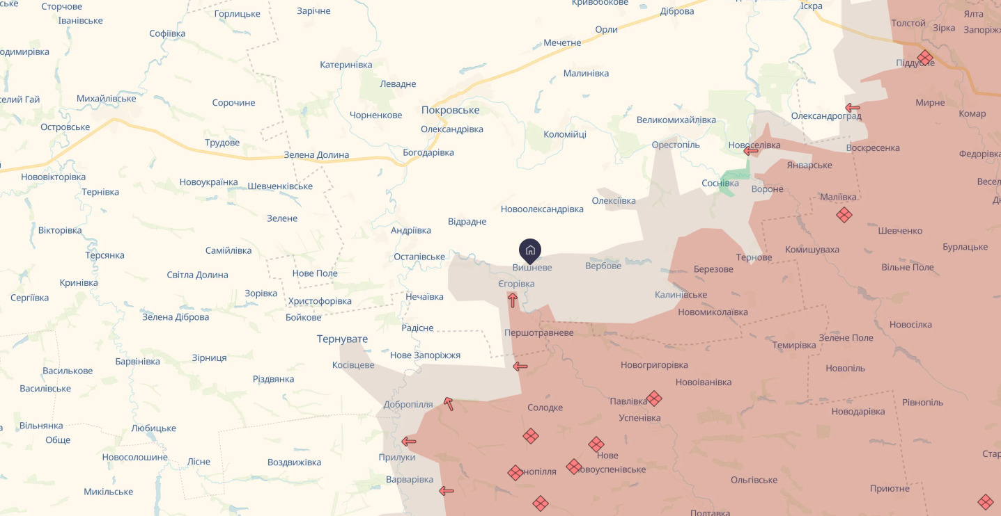 Олександрівський напрямок (Дніпропетровщина): фактично тривають бої за трикутник Вишневе – Вербове – Степове - 23.02.2026