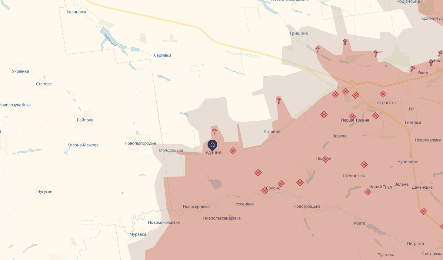 На Покровському напрямку українські підрозділи закріпилися у західній частині Удачного - 25.02.2026 
