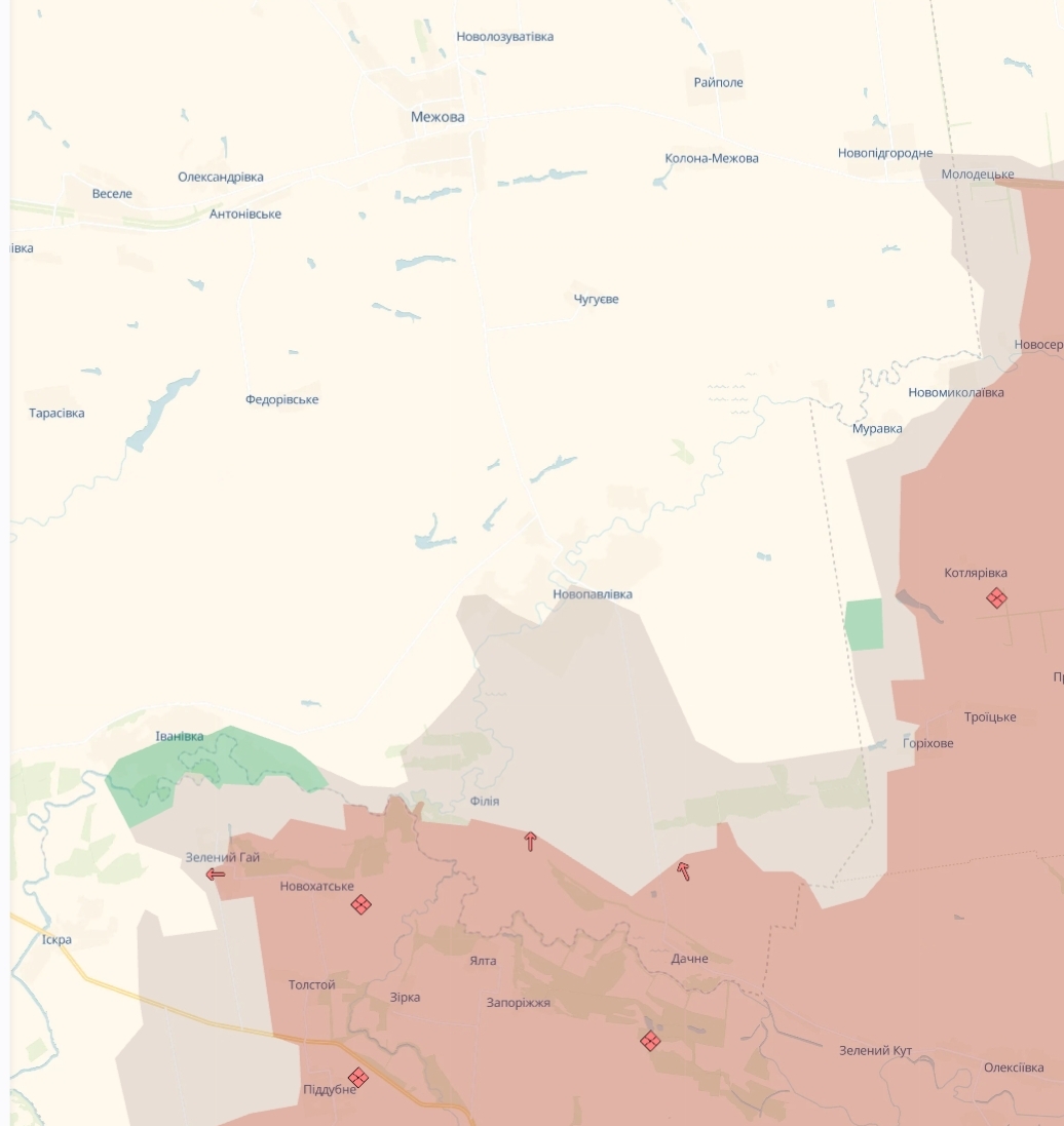 На Новопавлівському напрямку ворог має тактичні просування в центральній частині ділянки