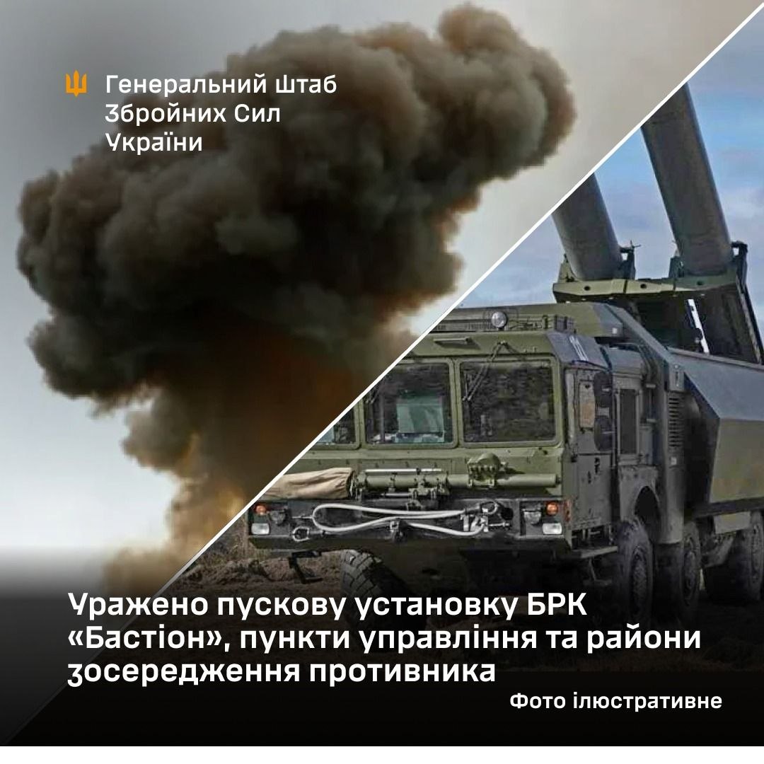 ЗСУ завдали ударів по пусковій установці БРК «Бастіон» та ключових об’єктах противника - 24.03.2026