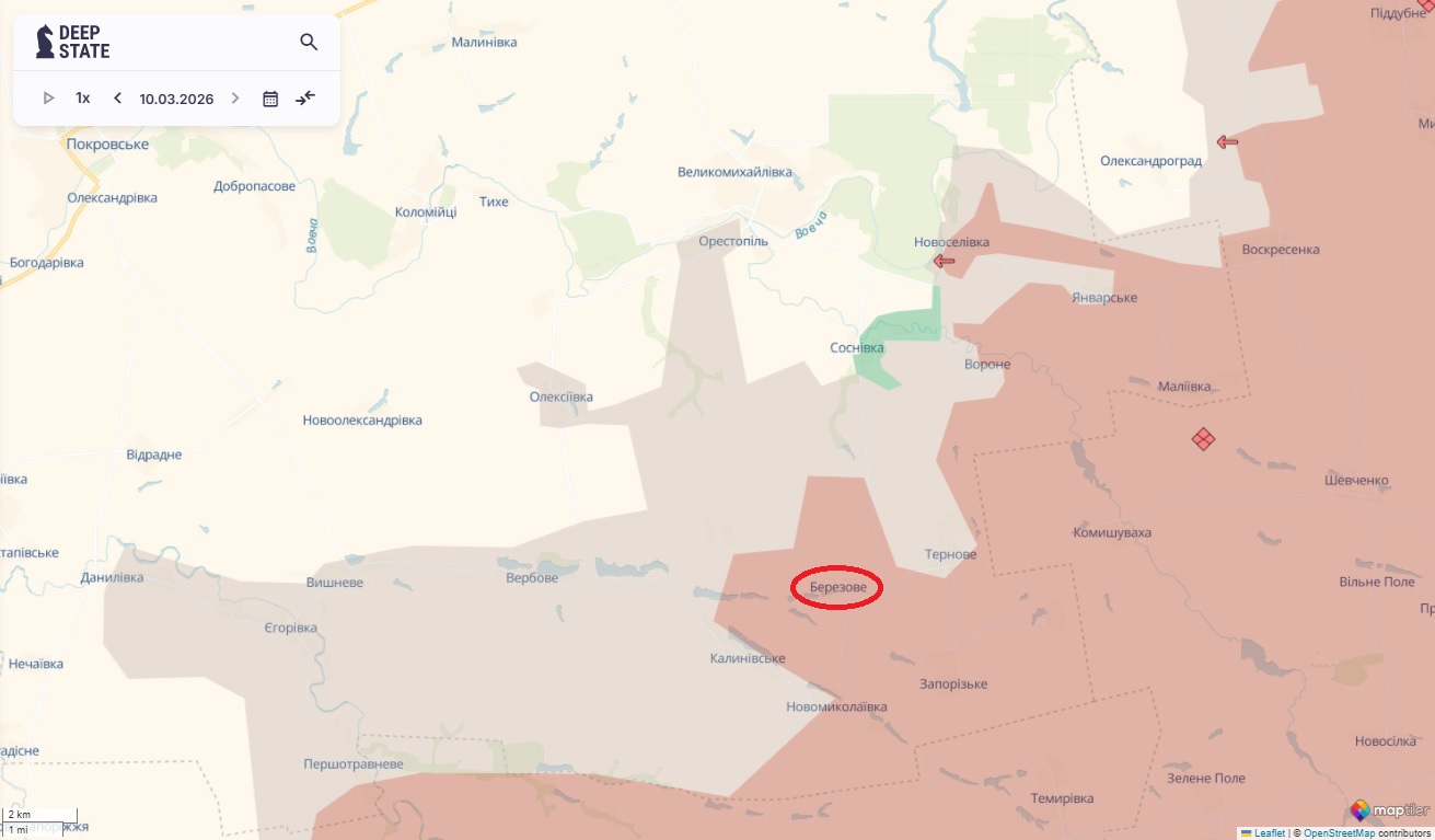 Олександрівський напрямок (Дніпропетровщина): в районі Березового важкі та затяжні бої