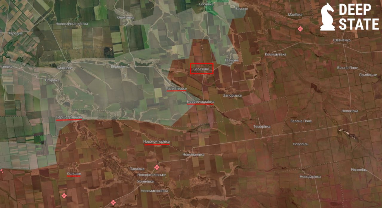 Ситуація на фронті на стику Дніпропетровської та Запорізької областей