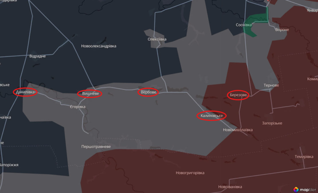 На Олександрівському напрямку (Дніпропетровщина) тривають інтенсивні бої вздовж кількох населених пунктів