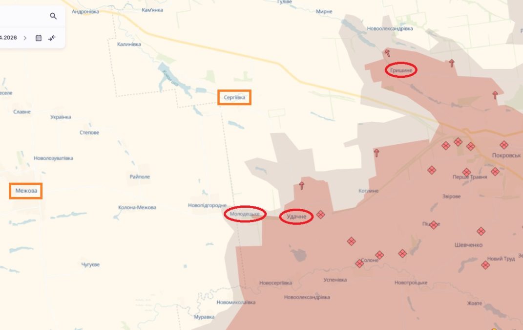 Ситуація на стику з Дніпропетровщиною на Покровському напрямку - 21.04.2026