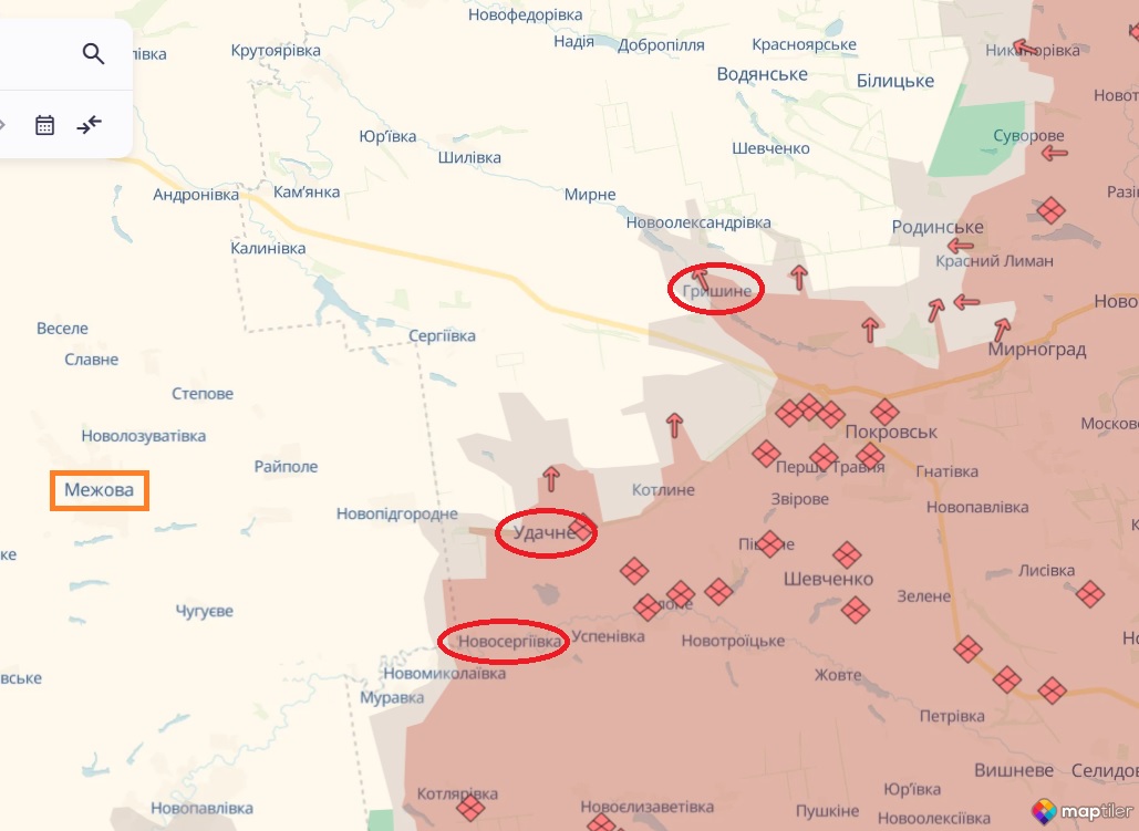 Біля Новосергіївки (Покровський напрямок на межі з Дніпропетровщиною) наші знищили опорник ворога разом із гарнізоном