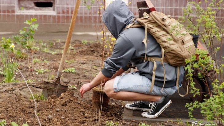 Толоки у Дніпрі: мешканці прибирають двори та висаджують сотні рослин