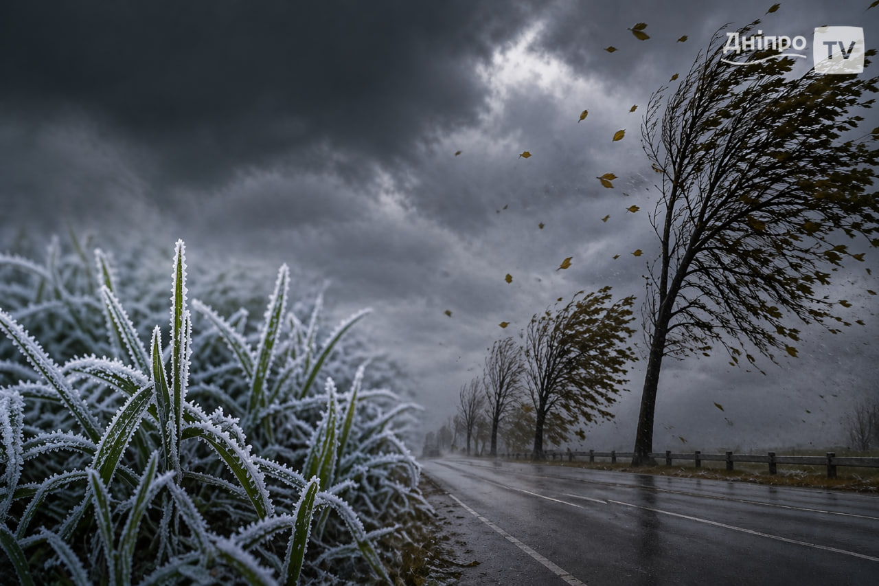 Заморозки та сильний вітер: на Дніпропетровщині оголосили жовтий рівень небезпеки