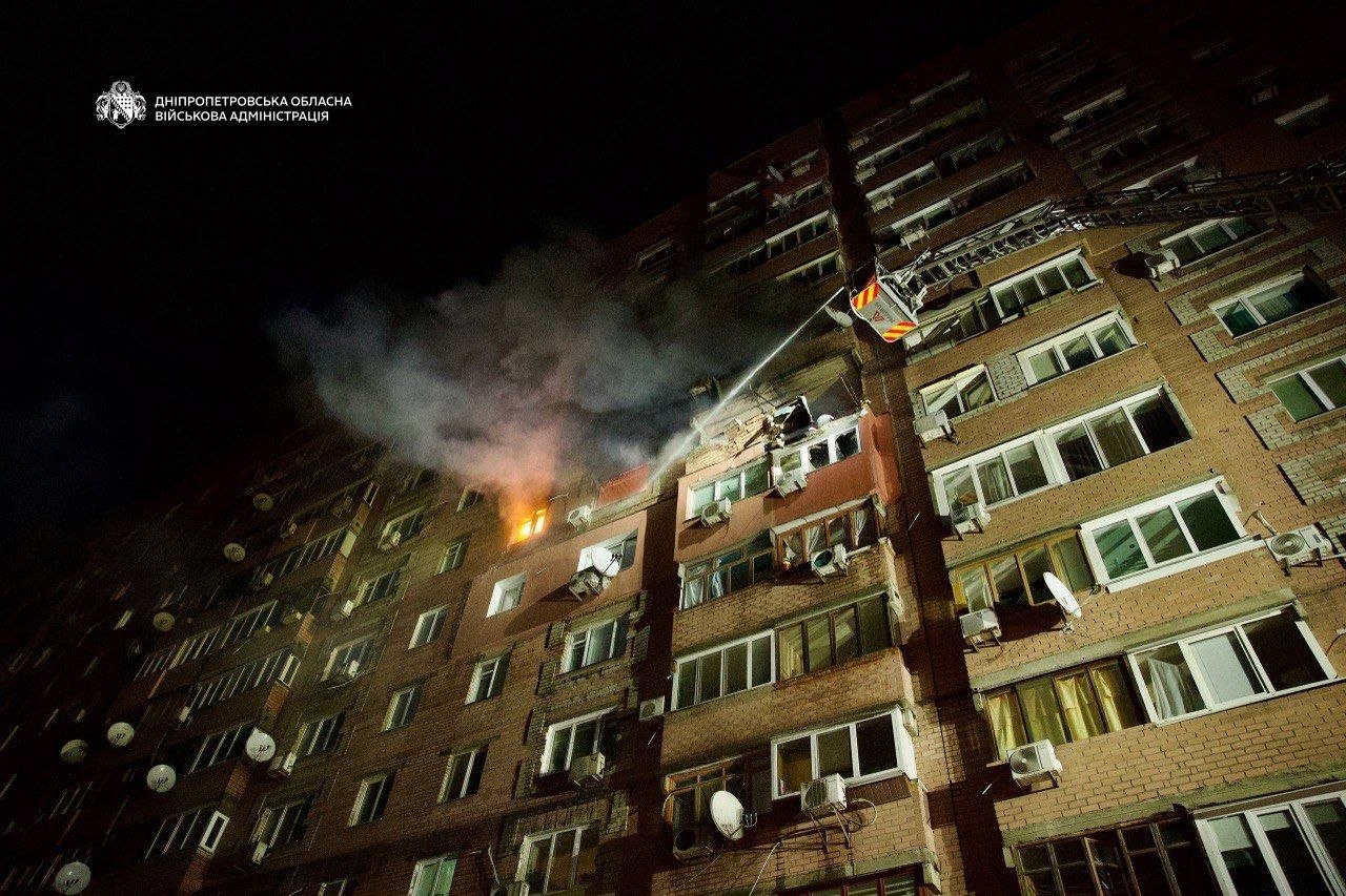 Двоє загиблих і 10 поранених: ворог понад 20 разів атакував Дніпро та область