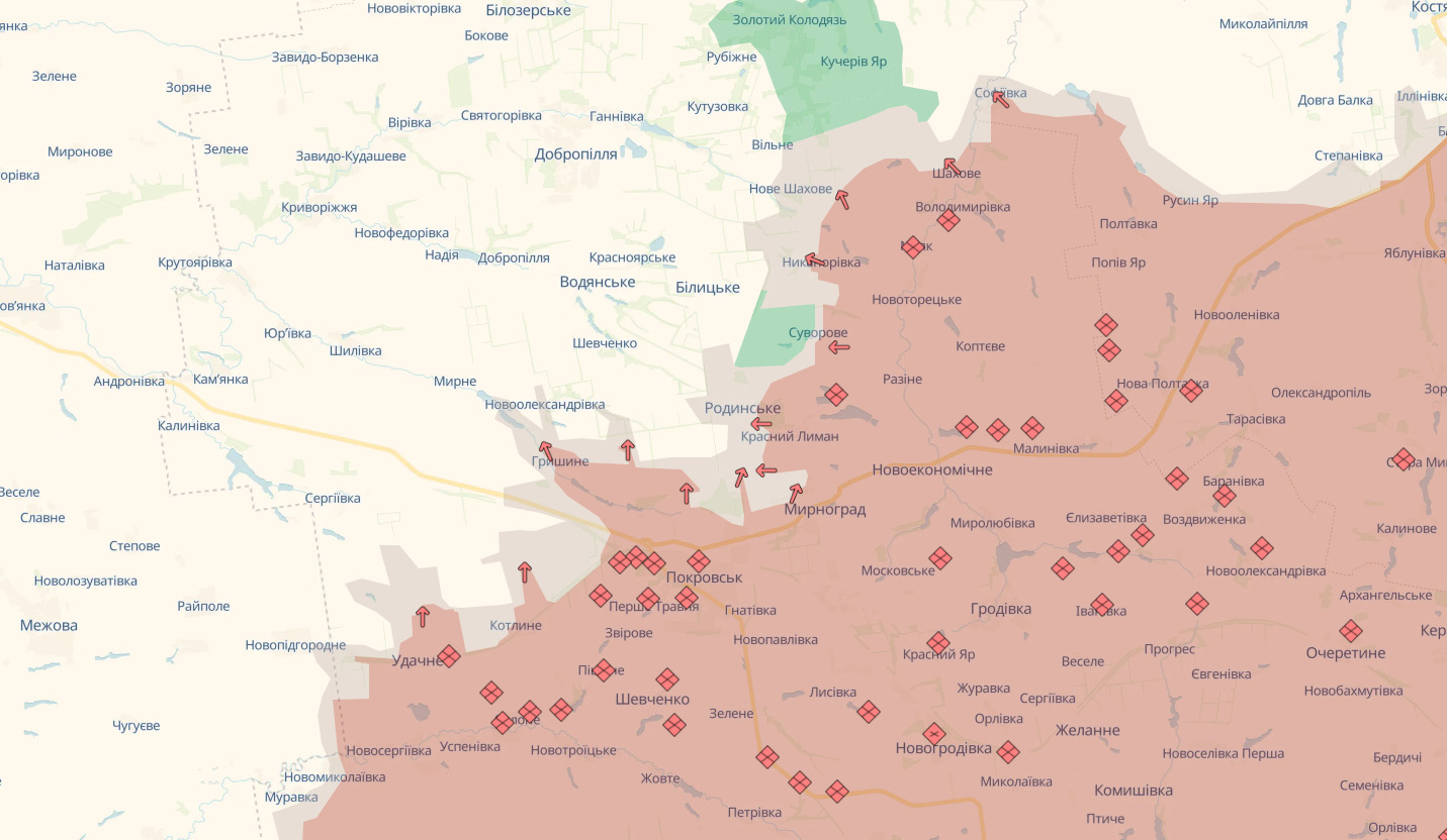 Добропільський / Покровський напрямок: ворог рухається до Білицького та підтискає міську забудову - 02.04.2026 