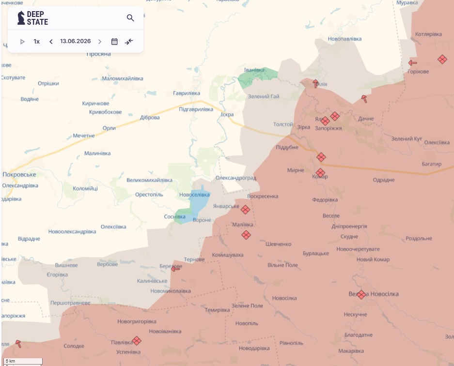 На Дніпропетровщині (Олександрівський напрямок) ворог продовжує тиснути на наші позиції та нарощує активність