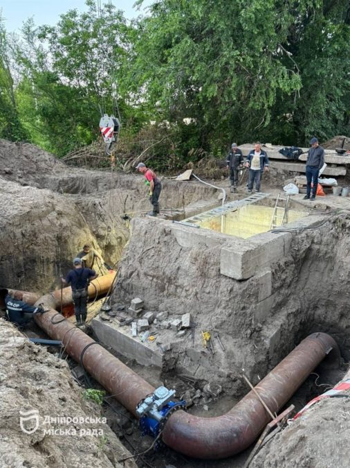 Перший етап масштабного ремонту водогону у Дніпрі завершено достроково Систему заповнюють воду на правому березі подадуть до кінця цієї доби Перший етап масштабного ремонту водогону у Дніпрі завершено достроково Систему заповнюють воду на правому березі подадуть до кінця цієї доби