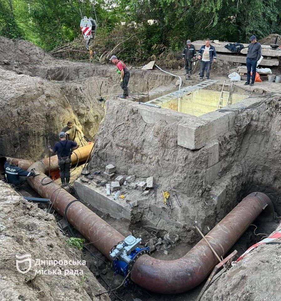Перший етап масштабного ремонту водогону у Дніпрі завершено достроково Систему заповнюють воду на правому березі подадуть до кінця цієї доби