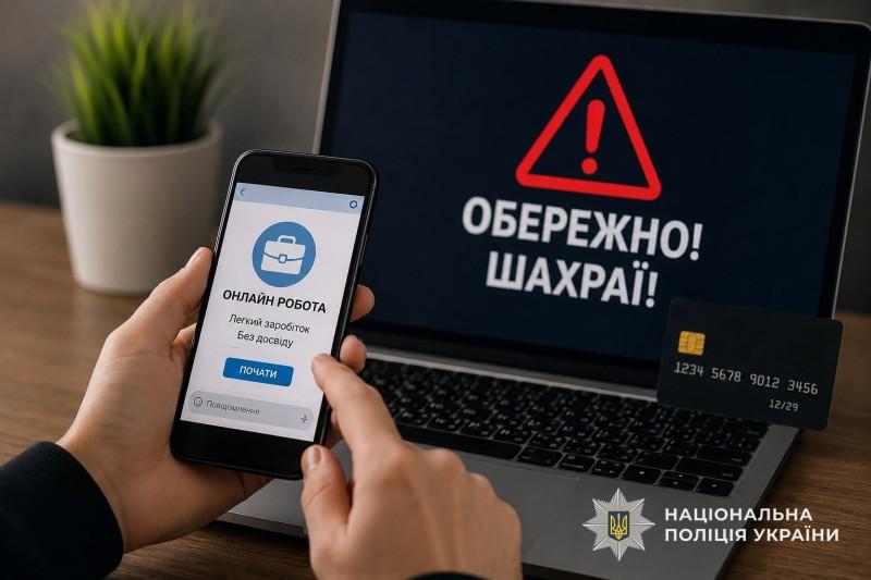 Фейкові вакансії в інтернеті: поліція Дніпра попередила про нову шахрайську схему - 23.07.2026