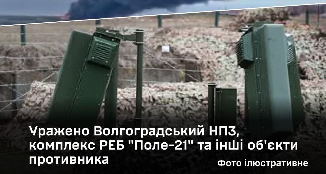 Сили оборони України уразили Волгоградський НПЗ, комплекс РЕБ «Поле-21» та інші об'єкти ворога - 31.07.2026