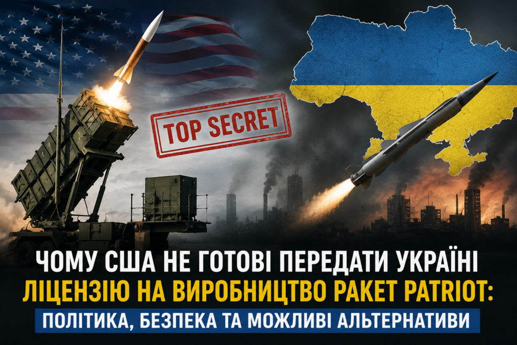 Чому США не готові передати Україні ліцензію на виробництво ракет Patriot: політика, безпека та можливі альтернативи - 03.08.2026