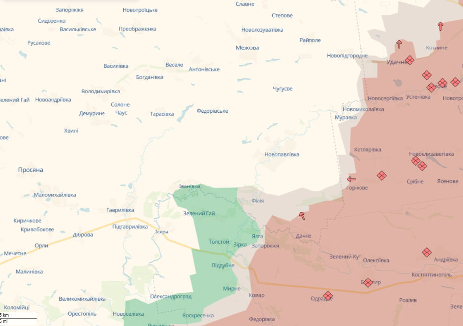На Новопавлівському напрямку (Дніпропетровщина) тривають бої в Муравці