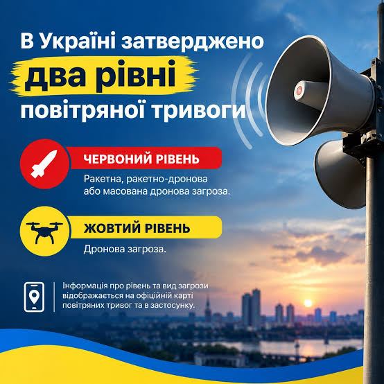 Два рівні тривоги можуть скасувати для Дніпропетровщини Два рівні тривоги можуть скасувати для Дніпропетровщини