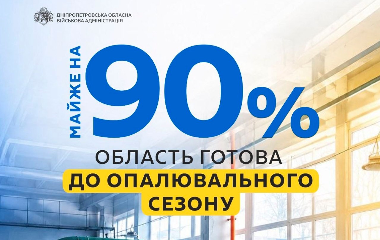 Майже 90% готовності: як Дніпропетровщина готується до зими - 22.09.2026 