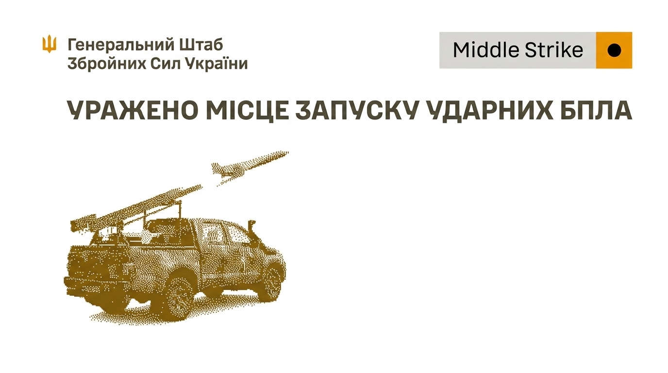Уражено місце запуску ударних БпЛА, пункт управління та переправу противника