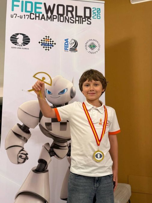 9-річний шахіст з Дніпропетровщини став чемпіоном світу серед юнаків - 22.10.2026 