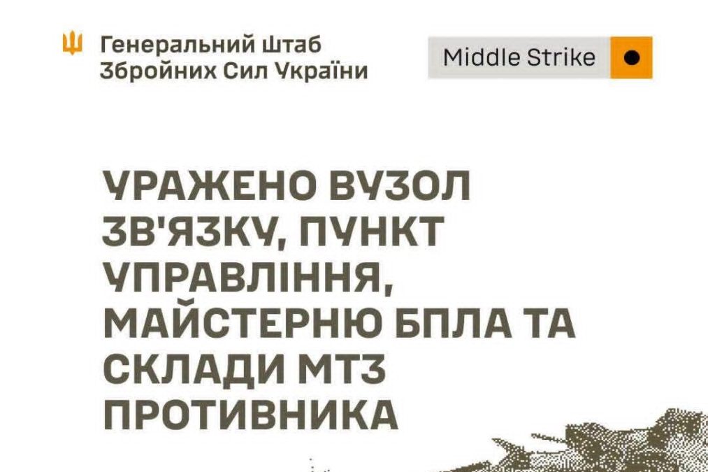 Сили оборони уразили вузол зв’язку пункти управління та майстерню дронів армії рф